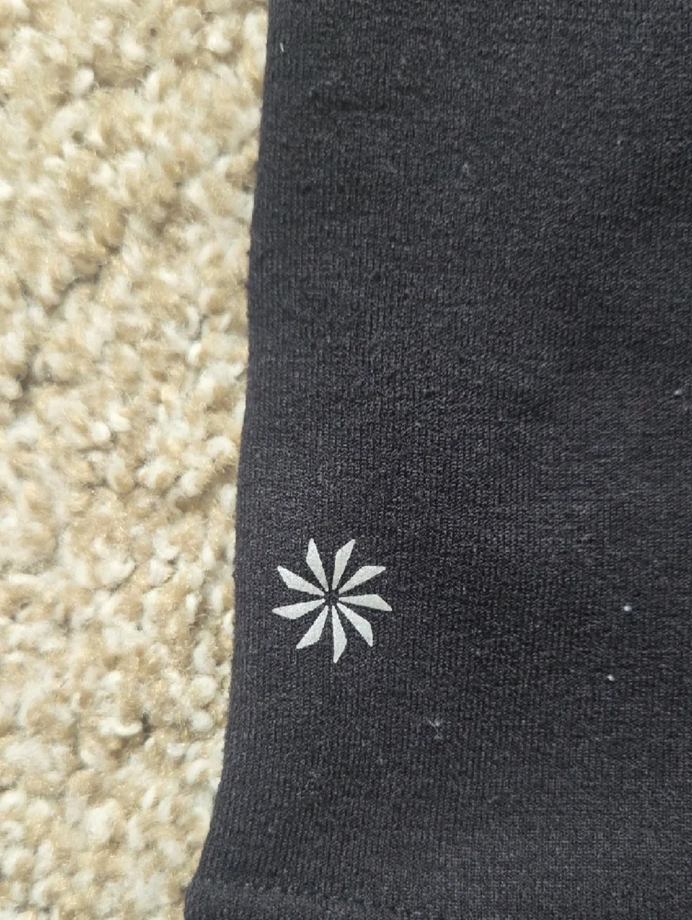 Athleta Black Pullover Hoodie with Branded Neck Print - Picture 5 of 6